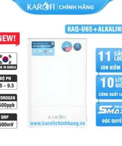 Máy lọc nước hydrogen ion kiềm Karofi KAQ-U65+ALKALINE - 11 Lõi