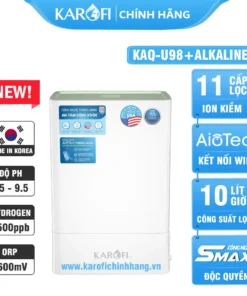 Máy lọc nước hydrogen ion kiềm Karofi KAQ-U98+ALKALINE - 11 lõi