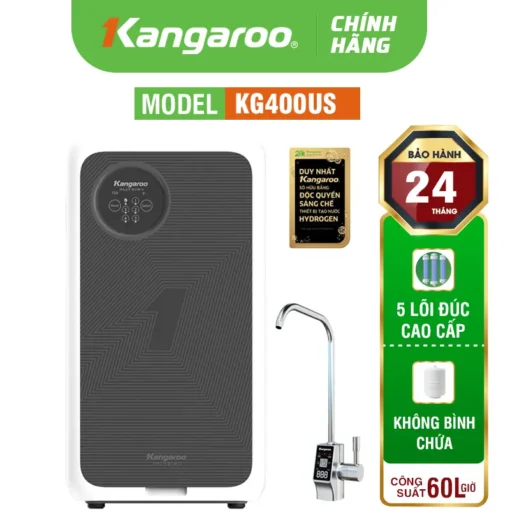 Máy lọc nước Kangaroo Hydrogen KG400US - Thông minh, Mẫu 2024