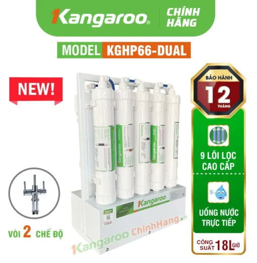 Máy lọc nước Kangaroo KGHP66-DUAL - 1 vòi 2 chế độ nước