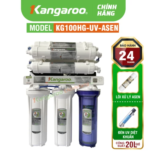 Máy lọc nước Kangaroo KG100HG Tích hợp Lõi Asen và Đèn UV
