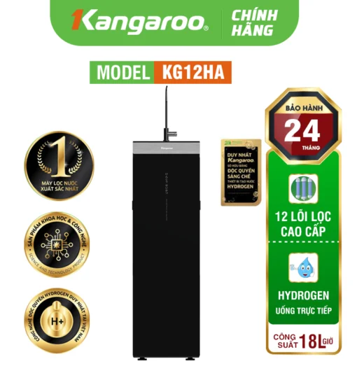 Máy lọc nước Kangaroo Hydrogen KG12HA - 12 Lõi lọc, Mẫu mới 2024