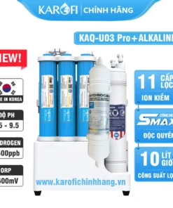 Máy lọc nước hydrogen ion kiềm Karofi KAQ-U03 PRO+ALKALINE - 11 lõi